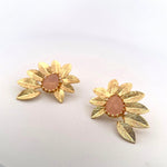 18K Gold PlatedSunstone  Earrings