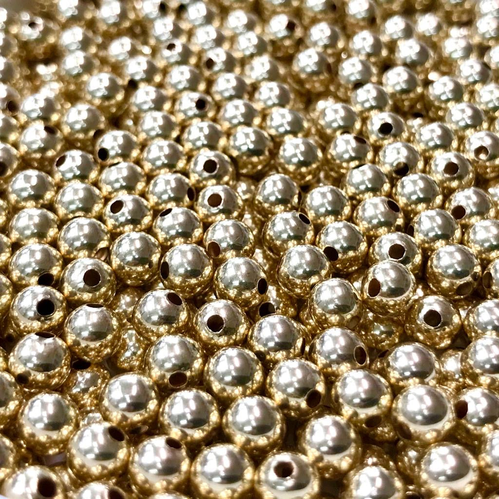 <b>Gold-Filled</b><br><i>Round Bead<br> 2, 2.5, 3, 4, 5 mm<br>pkg 100 pcs<b></i>