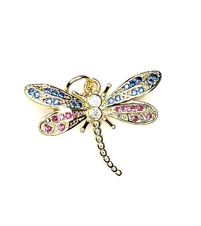 <b>Micropave Dragon Fly Charm</b><br><i> One piece</i>