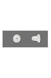 <b>Clear Rubber Earnut 5 x 4 mm</b><br><i>pkg 100 pcs</I>