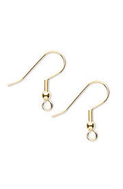 <b>Gold Plated Earwire With Coil</b><br><i>pkg 100 pcs</i>