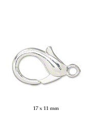 <b>Clasp, Lobster Claw 17 x 11 mm</b><br><i> pkg 12 pcs</i>