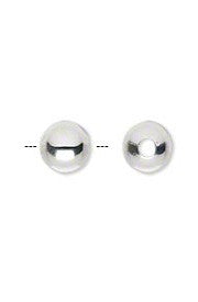 <b>Bead, Round Smooth Silver Plated 7 mm</b><br><i> pkg 50 pcs</i>