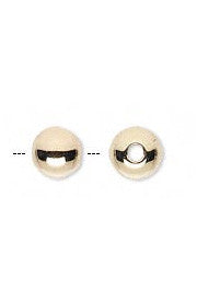 <b>Bead, Round Smooth Gold Plated 7 mm</b><br><i> pkg 50 pcs</i>